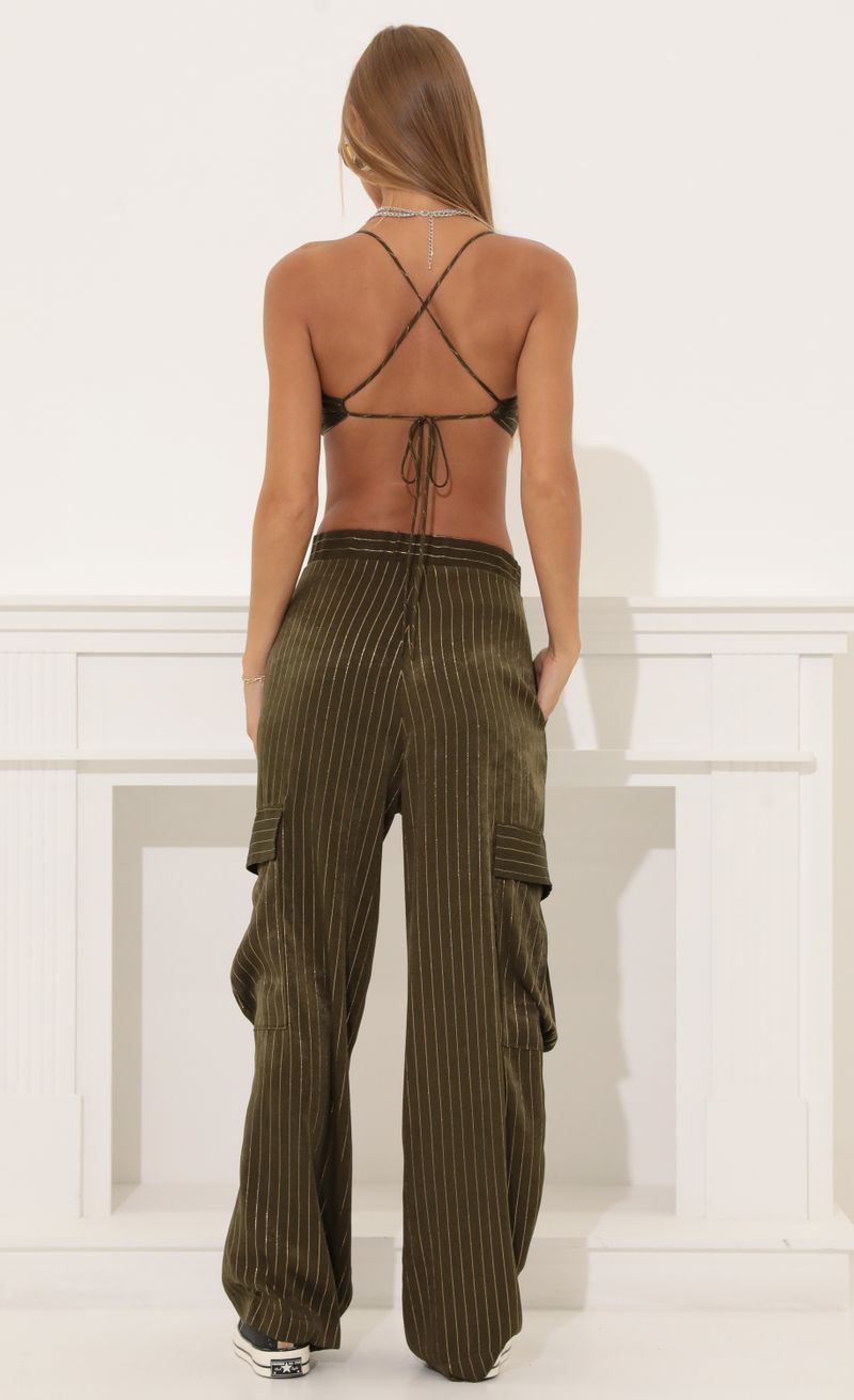 Picture Mckenzie Satin Striped Two Piece Set in Olive Green . Source: https://media.lucyinthesky.com/data/Aug22/800xAUTO/e3aed411-6c39-470b-95d7-6bdb226fb187.jpg