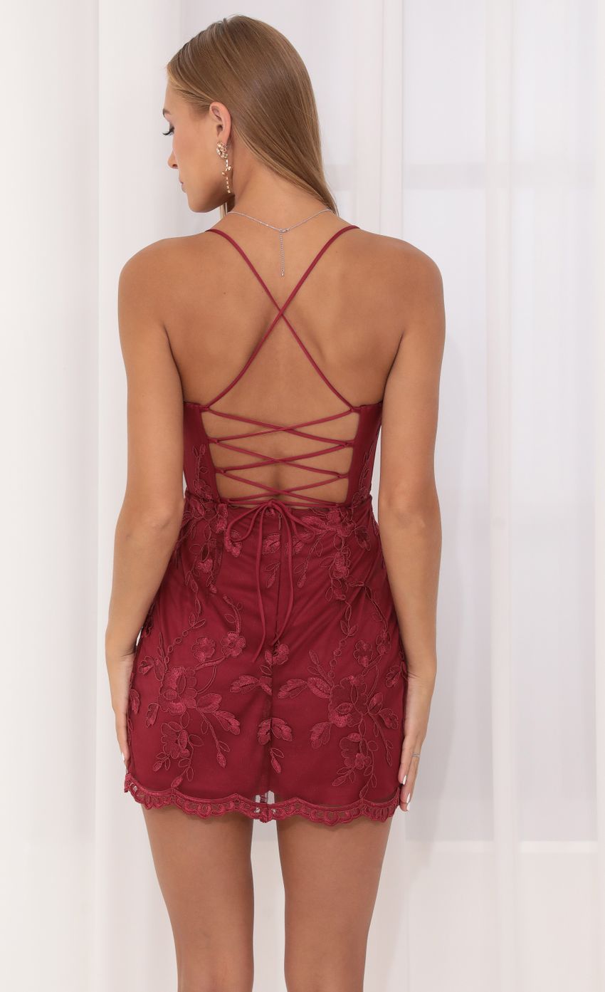 Picture Jody Embroidered Tulle Dress in Red. Source: https://media.lucyinthesky.com/data/Aug22/850xAUTO/453ad06d-dea5-4769-8c95-e03b51a0c9fa.jpg