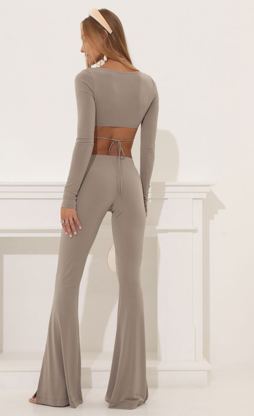 Picture Theresa Two Piece Pant Set in Taupe. Source: https://media.lucyinthesky.com/data/Aug22/850xAUTO/ad6cbabf-c9d8-4a46-9610-f09373a2dbc2.jpg