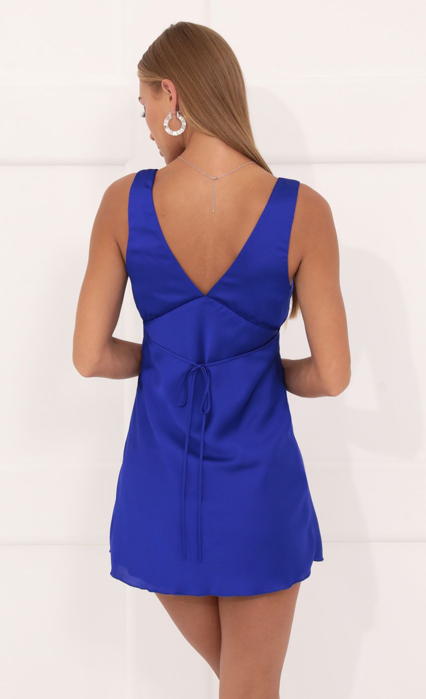 Picture Palmer Satin A-Line Dress in Blue. Source: https://media.lucyinthesky.com/data/Aug22/850xAUTO/d01f3601-1926-4d98-8a1f-f28fcf4b5774.jpg