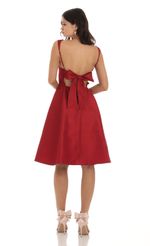 Picture Persephone Flare Midi Dress in Red. Source: https://media.lucyinthesky.com/data/Aug23/150xAUTO/5549d561-9274-4beb-af3a-74c814a6119f.jpg