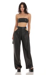 Picture Lava Pleather Cutout Two Piece Set in Black. Source: https://media.lucyinthesky.com/data/Aug23/150xAUTO/80def9ba-9f0a-4d42-b27a-5efdc4e4f6f4.jpg
