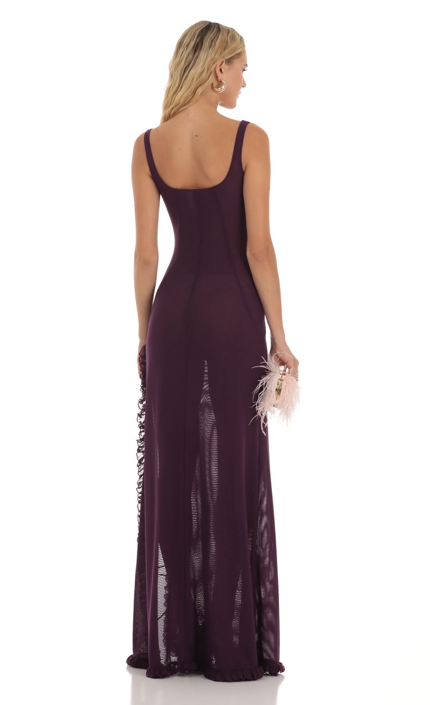 Picture Atalanta Mesh Dress in Purple. Source: https://media.lucyinthesky.com/data/Aug23/850xAUTO/38350739-e631-4782-92d5-b4ad085915a9.jpg
