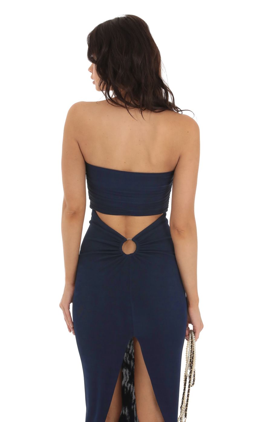 Picture Latica Slinky Strapless Dress in Navy. Source: https://media.lucyinthesky.com/data/Aug23/850xAUTO/aa054c78-29f8-4501-a58d-90c4740e5be7.jpg