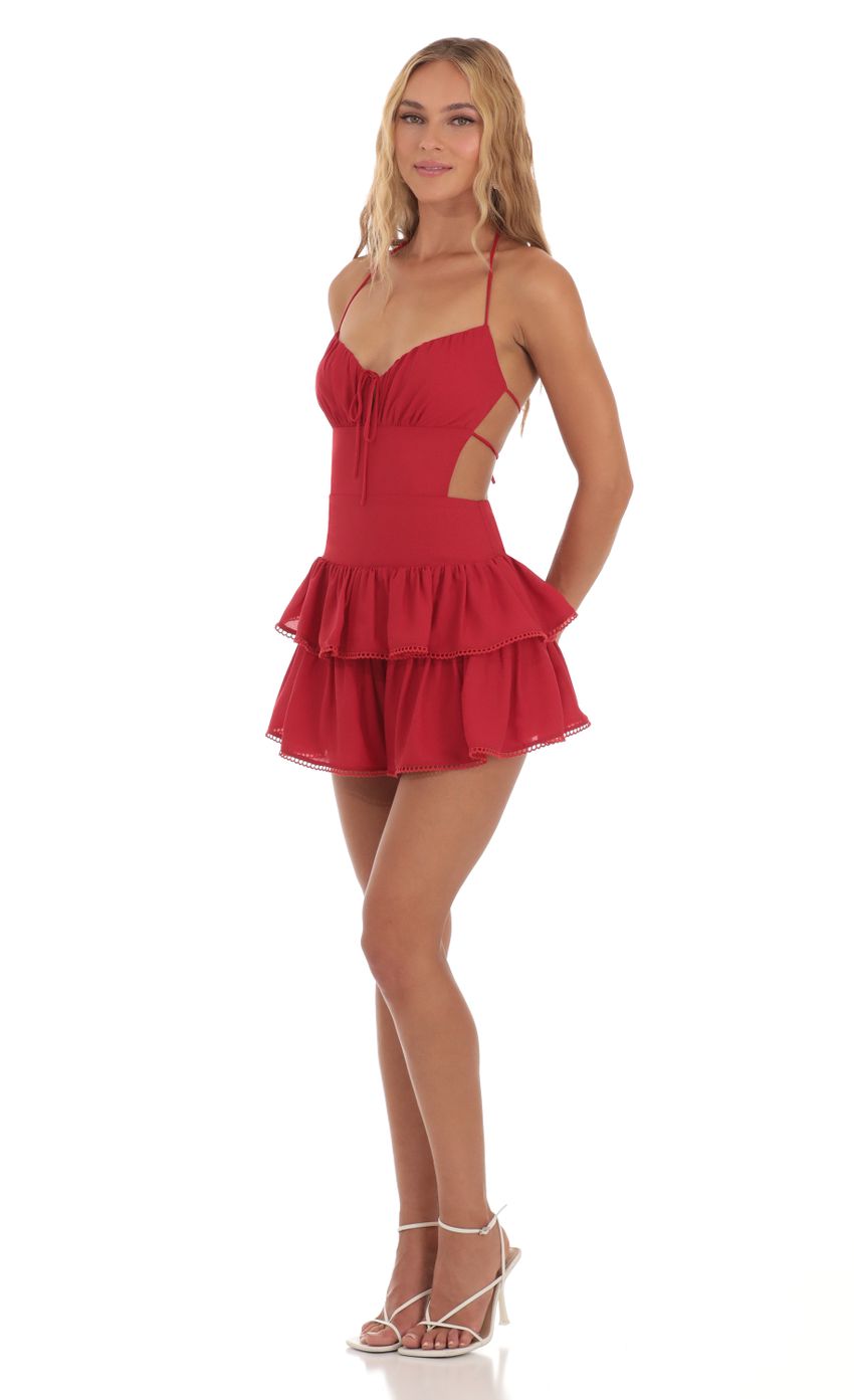 Picture Tam Ruffle Romper in Red. Source: https://media.lucyinthesky.com/data/Aug23/850xAUTO/f7d6d46f-a4ed-4d93-94a9-f32e19c4f380.jpg