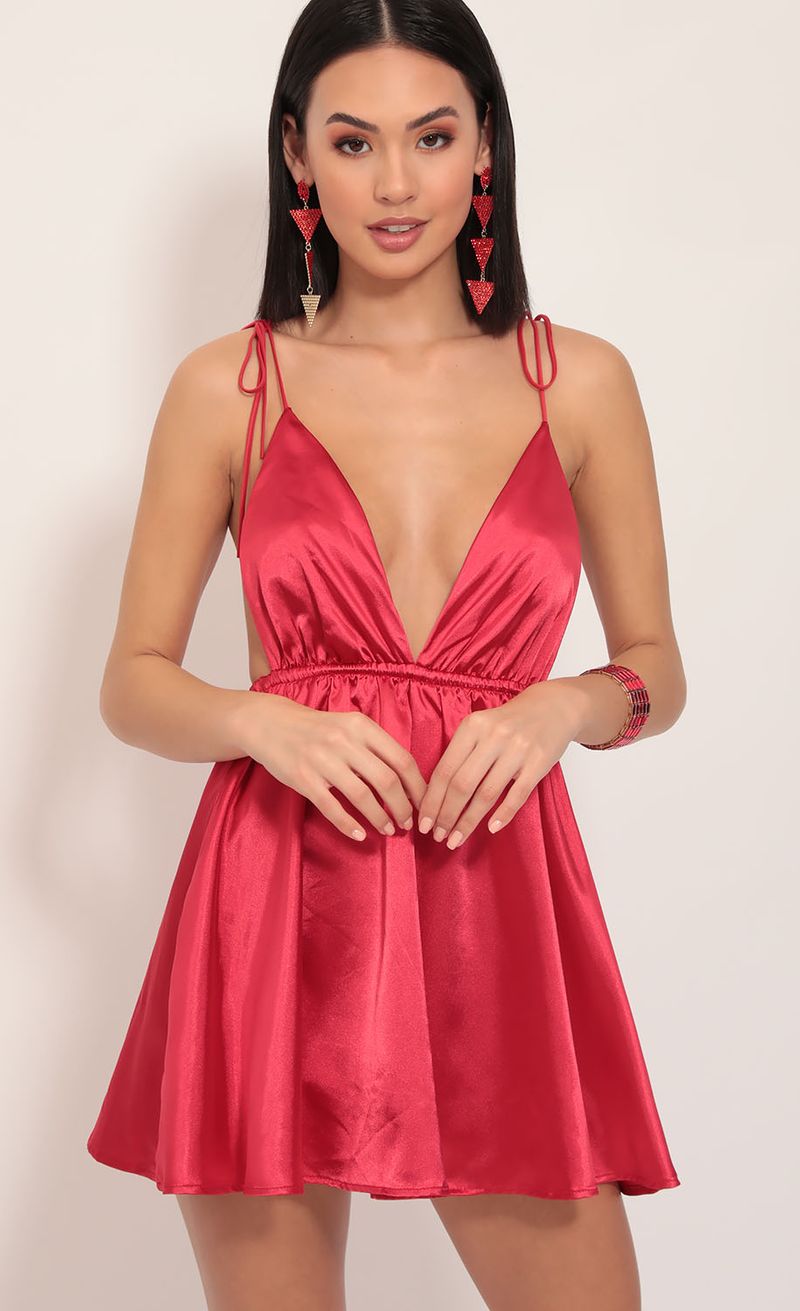 Picture Skye Shoulder Tie Dress in Red. Source: https://media.lucyinthesky.com/data/Dec19_1/800xAUTO/781A1399.JPG