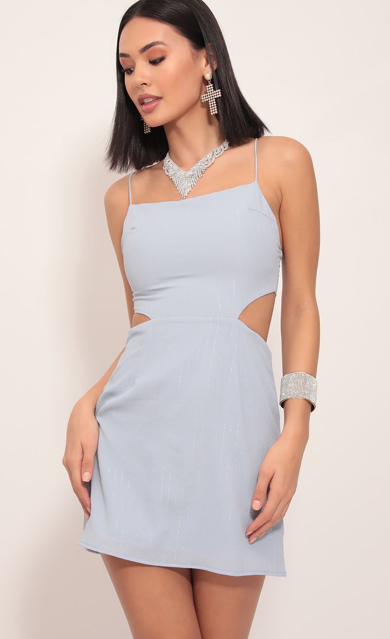 Picture Lana Cutout Dress in Blue Pinstripes. Source: https://media.lucyinthesky.com/data/Dec19_1/800xAUTO/781A2582.JPG