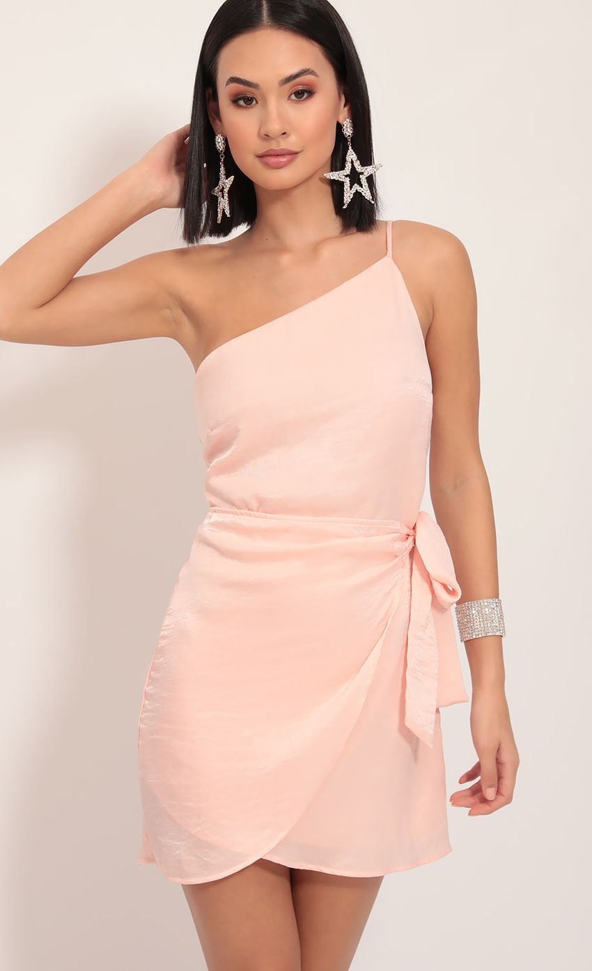 Picture Santorini Satin Wrap Dress in Blush. Source: https://media.lucyinthesky.com/data/Dec19_1/850xAUTO/781A1881.JPG