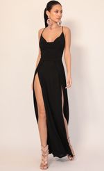 Picture Dion Cowl Maxi Dress in Matte Black. Source: https://media.lucyinthesky.com/data/Dec19_2/150xAUTO/781A2691.JPG
