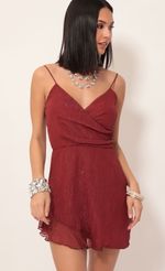 Picture Kayden Shimmer Chiffon Frill Dress in Deep Red. Source: https://media.lucyinthesky.com/data/Dec19_2/150xAUTO/781A7644.JPG