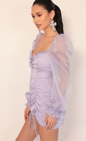 Picture thumb Couture Chiffon Puff Sleeve Dress in Lavender. Source: https://media.lucyinthesky.com/data/Dec19_2/170xAUTO/781A3781.JPG