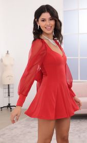 Picture thumb Ivy Chiffon Sleeve A-Line Dress in Red. Source: https://media.lucyinthesky.com/data/Dec20_1/170xAUTO/1V9A0550.JPG