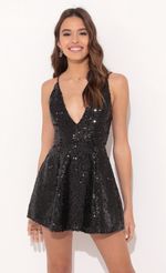 Picture Karlie Sequin A-line Dress in Pink Sequin. Source: https://media.lucyinthesky.com/data/Dec21_1/150xAUTO/1V9A1119.JPG