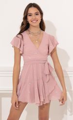 Picture Eliza Wrap Dress in Blush Satin. Source: https://media.lucyinthesky.com/data/Dec21_1/150xAUTO/1V9A4534.JPG