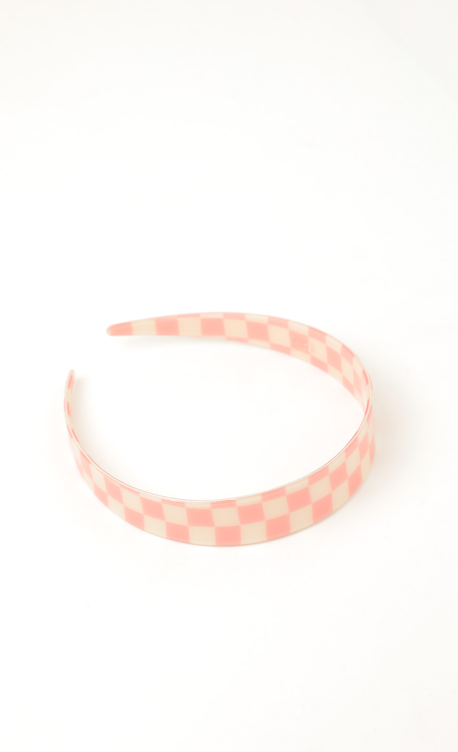Make Your Move Checker Headband in Pink