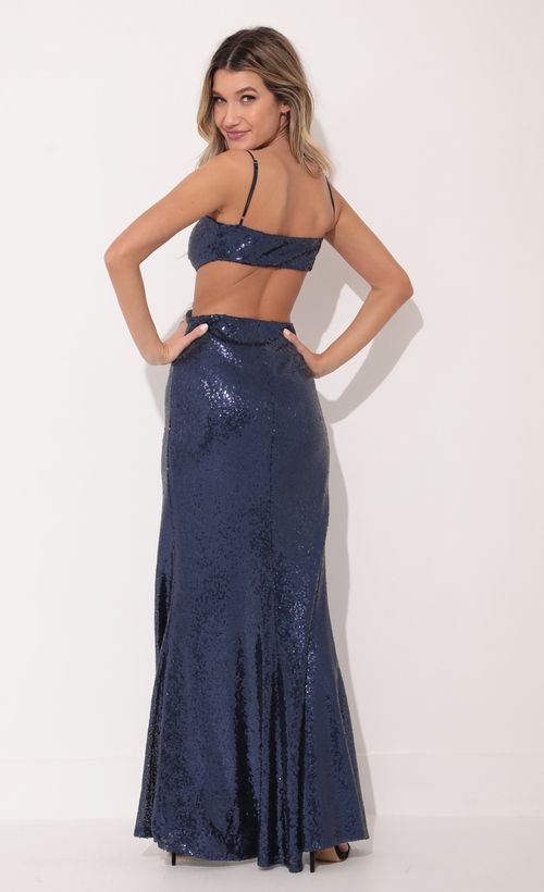 Picture Paulina Maxi In Blue Sequin. Source: https://media.lucyinthesky.com/data/Dec21_1/500xAUTO/1V9A8747.JPG