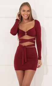 Picture thumb Annikah Bodycon Two Piece Set in Red. Source: https://media.lucyinthesky.com/data/Dec21_2/170xAUTO/1V9A62101.JPG