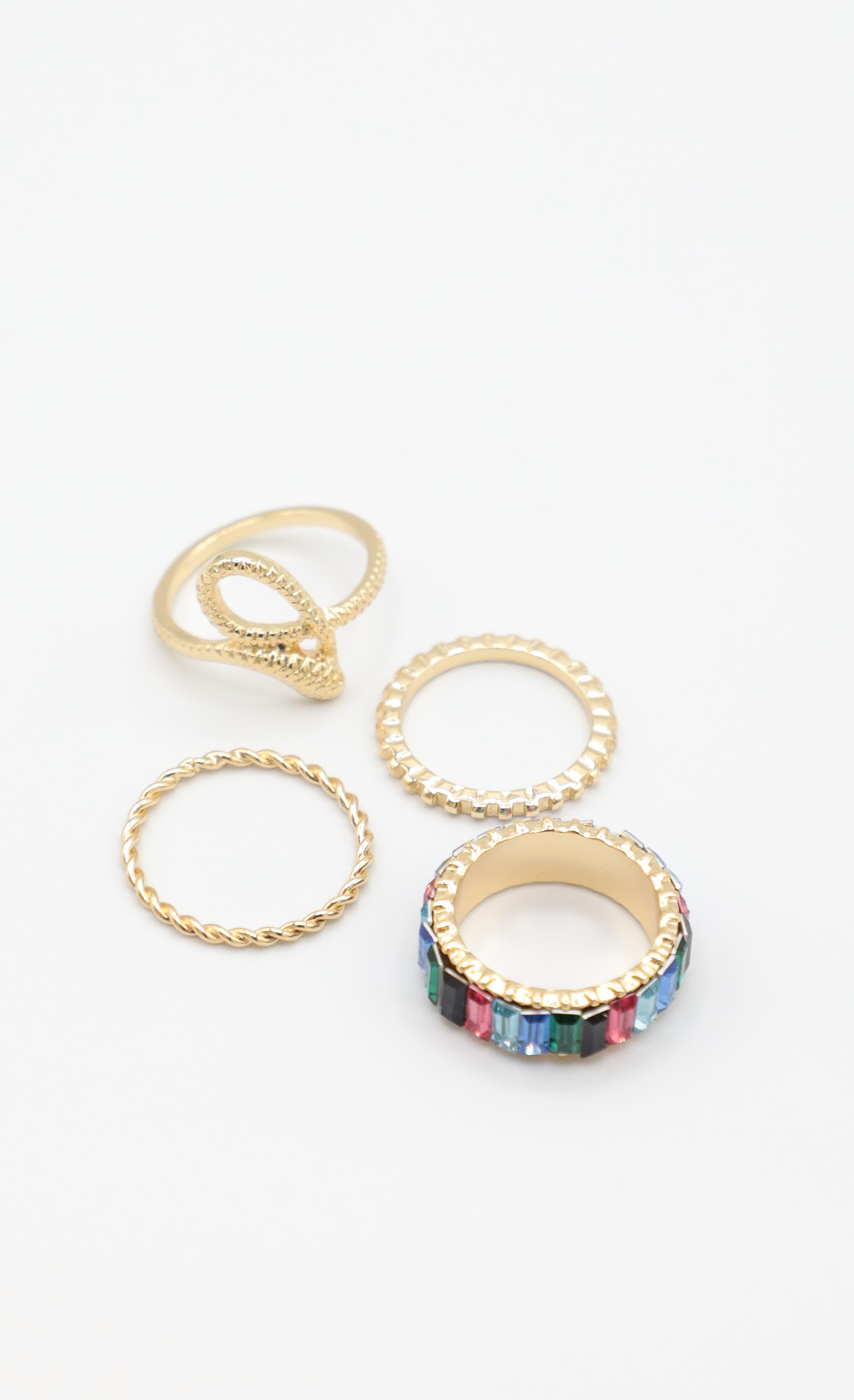 Serpent of Jewels Ring Set in Gold