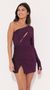 Picture Stephanie One Shoulder Cutout Dress In Purple. Source: https://media.lucyinthesky.com/data/Dec21_2/50x90/1V9A5913.JPG
