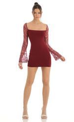 Picture Paola Long Sleeve Sequin Dress in Red. Source: https://media.lucyinthesky.com/data/Dec22/150xAUTO/386fa4bd-4d59-44b9-9a17-b9f4d44b709c.jpg