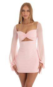 Picture thumb Laurice Chiffon Long Sleeve Dress in Pink. Source: https://media.lucyinthesky.com/data/Dec22/170xAUTO/0d6161e1-814d-4de0-b1de-76fd670df3f3.jpg