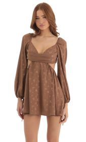 Picture thumb Krista Floral Long Sleeve Fit and Flare Dress in Brown. Source: https://media.lucyinthesky.com/data/Dec22/170xAUTO/49760022-74cd-4ab6-b176-729c5e23fee1.jpg