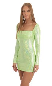 Picture thumb Giulia Holographic Bodycon Dress in Light Green. Source: https://media.lucyinthesky.com/data/Dec22/170xAUTO/c6f21ff2-37f7-4923-9209-9db2d2965bb0.jpg
