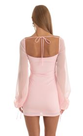 Picture thumb Laurice Chiffon Long Sleeve Dress in Pink. Source: https://media.lucyinthesky.com/data/Dec22/170xAUTO/e18a6e7f-ae48-4434-964d-09ae8e9360d1.jpg