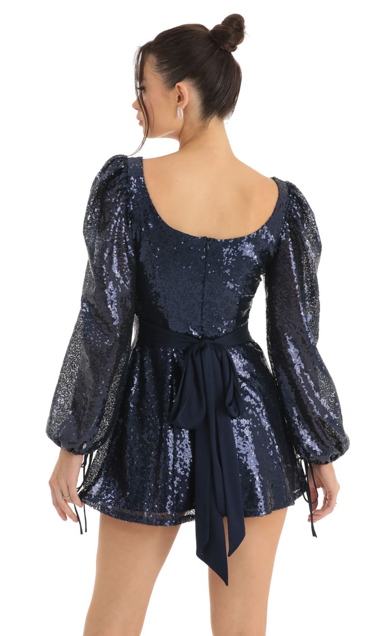 Picture Betty Sequin A-Line Dress in Blue. Source: https://media.lucyinthesky.com/data/Dec22/800xAUTO/6c9ce9ac-b4a5-4a68-9068-db4c280862dd.jpg