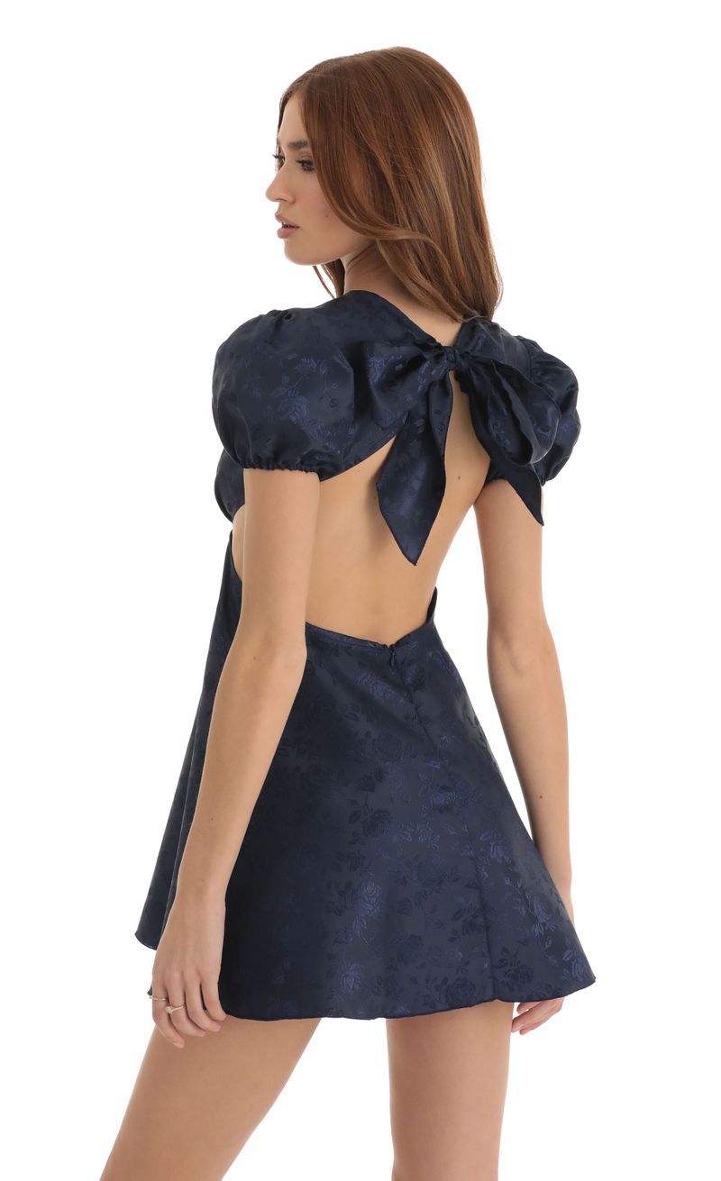 Picture Chandler Floral Jacquard Baby Doll Dress in Blue. Source: https://media.lucyinthesky.com/data/Dec22/800xAUTO/b1a7e992-d49e-4dd7-bbbf-015b6c062cf9.jpg