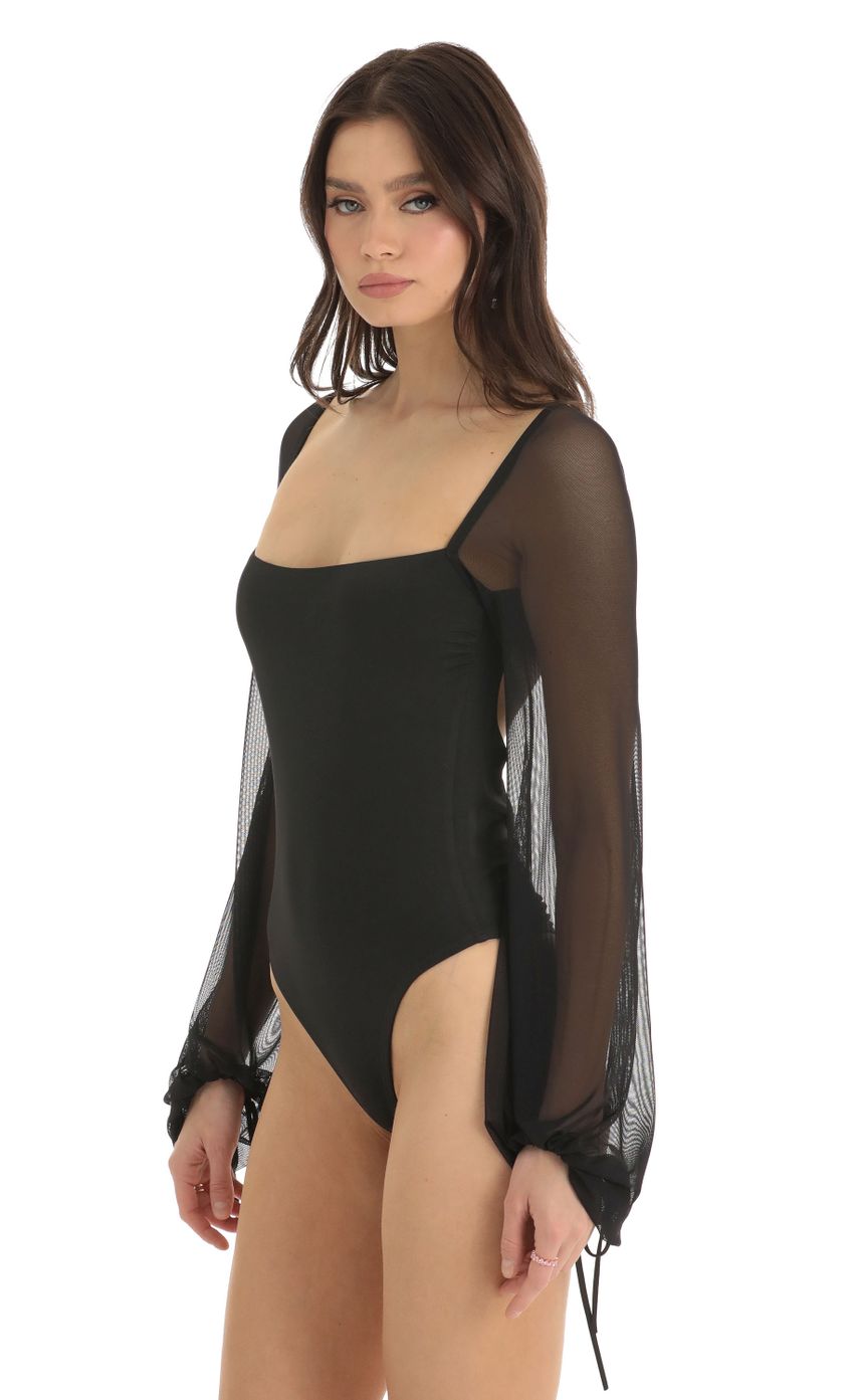 Picture Amory Mesh Long Sleeve Bodysuit in Black. Source: https://media.lucyinthesky.com/data/Dec22/850xAUTO/01196464-ca9c-476e-b9d3-49ef6c5af431.jpg
