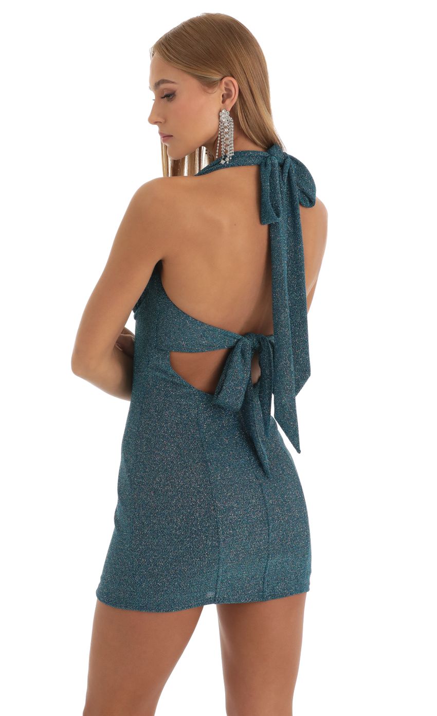 Picture Lorie Glitter Knit Halter Bodycon Dress in Blue. Source: https://media.lucyinthesky.com/data/Dec22/850xAUTO/033b4881-ddfd-400e-91e7-8c4e6bb46a90.jpg