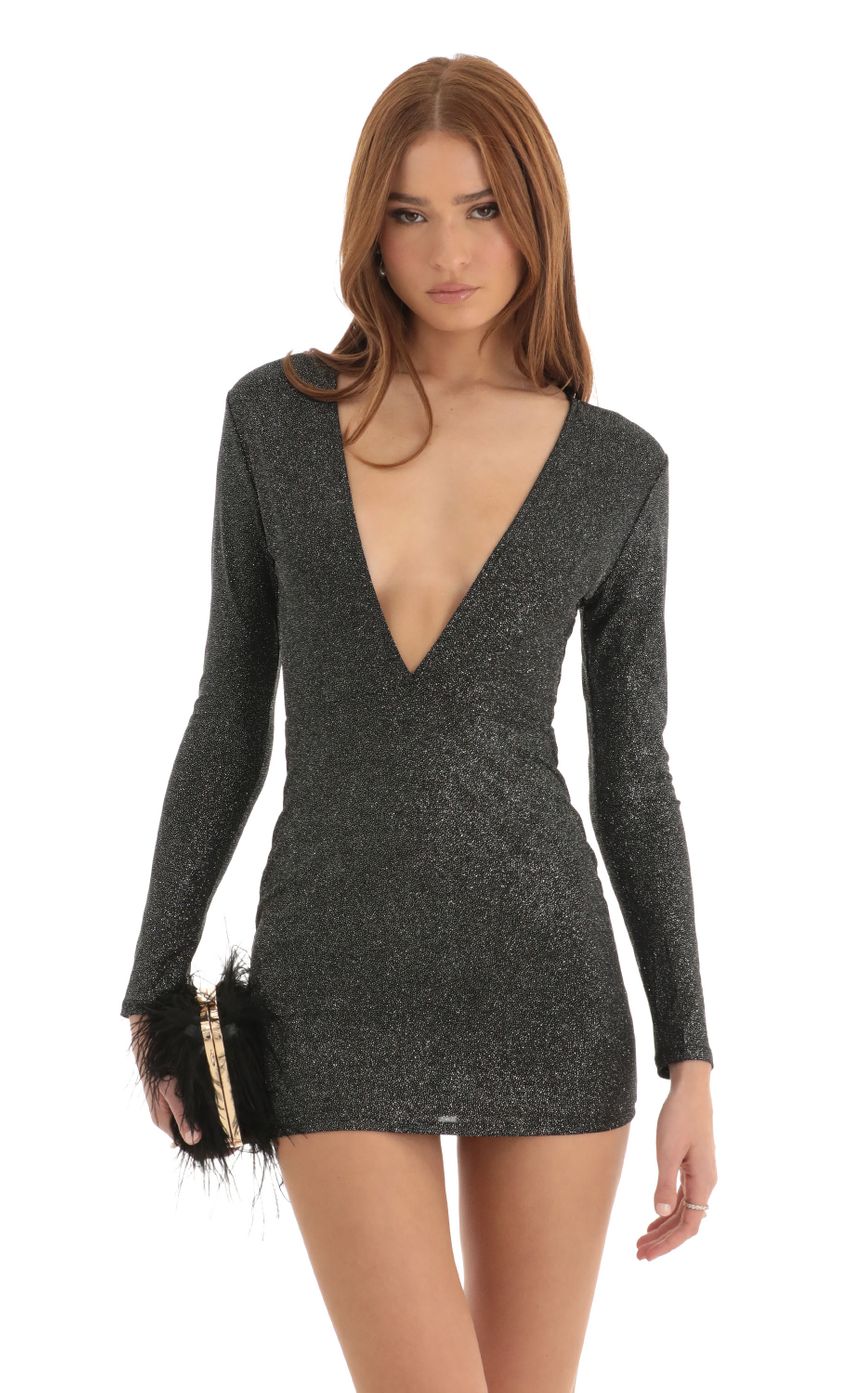 Picture Paris Plunge Dress in Black Crystal. Source: https://media.lucyinthesky.com/data/Dec22/850xAUTO/0a0022ee-1044-4b3d-810e-6cfad730b6fc.jpg