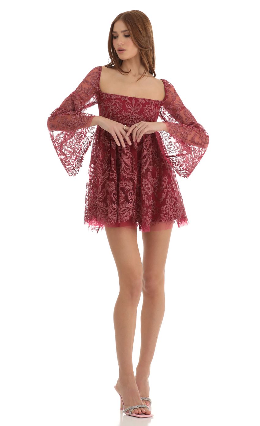 Picture Wylie Floral Long Sleeve Baby Doll Dress in Red. Source: https://media.lucyinthesky.com/data/Dec22/850xAUTO/1b781143-92d2-42ef-93af-5cf362c6608e.jpg