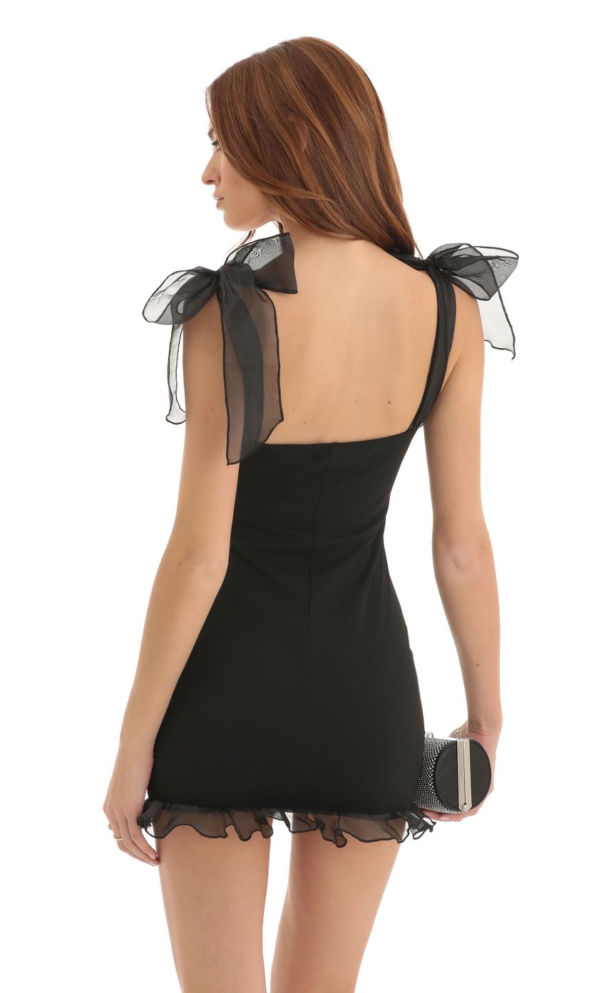 Picture Bailee Crepe Ruffle Dress in Black. Source: https://media.lucyinthesky.com/data/Dec22/850xAUTO/1ce93d29-0265-400d-8524-a965ed9de250.jpg