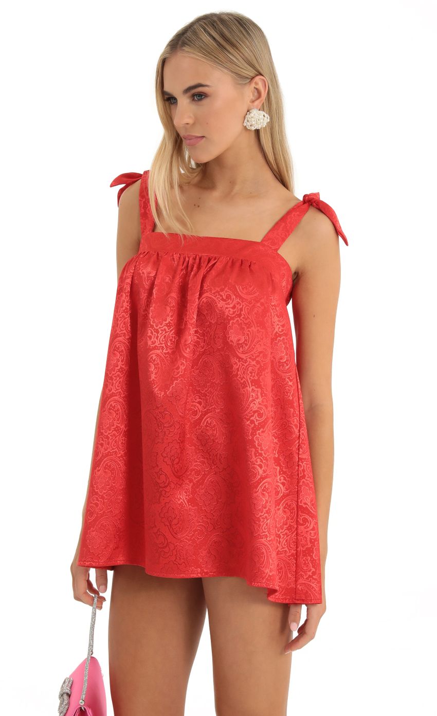 Picture Meme Jacquard Shift Dress in Red. Source: https://media.lucyinthesky.com/data/Dec22/850xAUTO/1e5b70aa-af78-4ef3-a46c-a4fcd286c6b6.jpg
