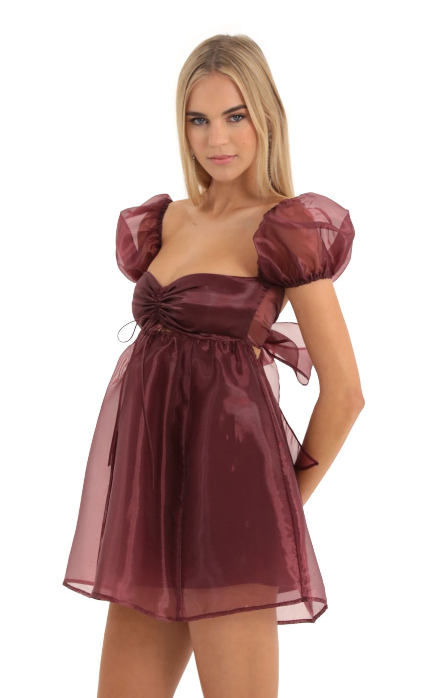Picture Elexia Puff Sleeve Baby Doll Dress in Red. Source: https://media.lucyinthesky.com/data/Dec22/850xAUTO/55ae4140-4ea2-44ac-8eb9-56cfe4000d05.jpg