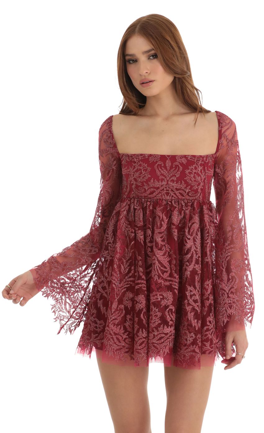 Picture Wylie Floral Long Sleeve Baby Doll Dress in Red. Source: https://media.lucyinthesky.com/data/Dec22/850xAUTO/55c3f5e2-5ce5-42de-ba50-f6174ec238fc.jpg