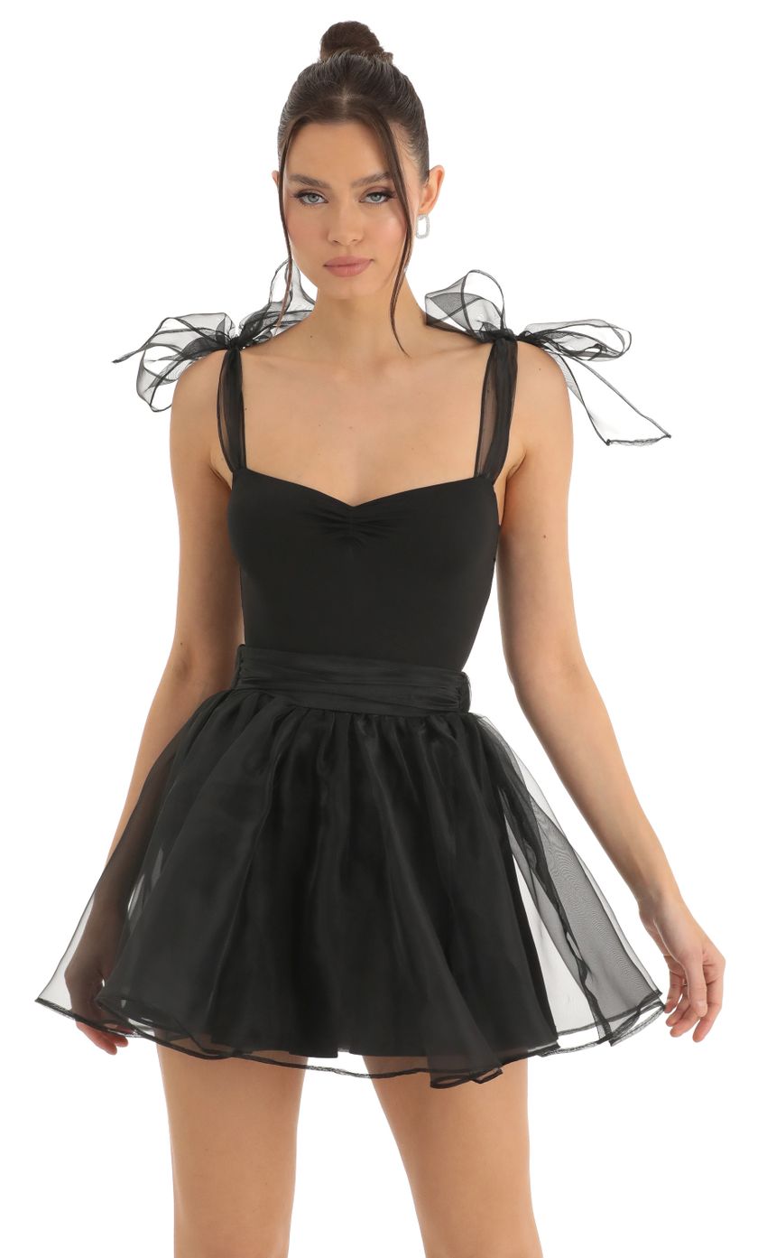 Picture Jaylee Skater Skirt in Black. Source: https://media.lucyinthesky.com/data/Dec22/850xAUTO/653cd1db-ca9a-41bd-bf83-6629b4a1c590.jpg