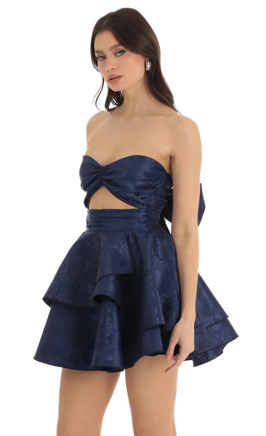 Picture Bonny Floral Jacquard Dress in Navy. Source: https://media.lucyinthesky.com/data/Dec22/850xAUTO/f0084d67-2eff-4d35-8627-8c2457561755.jpg