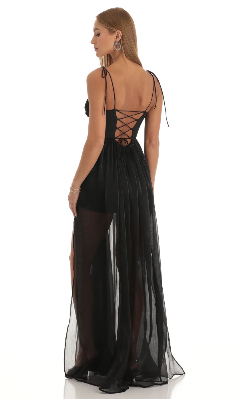 Picture Alida Corset Maxi Dress in Black. Source: https://media.lucyinthesky.com/data/Dec22/850xAUTO/fca912f9-2a75-403a-b142-602dd76be074.jpg