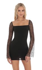 Picture Pauline Sequin Long Sleeve Dress in Black. Source: https://media.lucyinthesky.com/data/Dec23/150xAUTO/40558682-740f-4d4a-aeaa-3aed85f09866.jpg