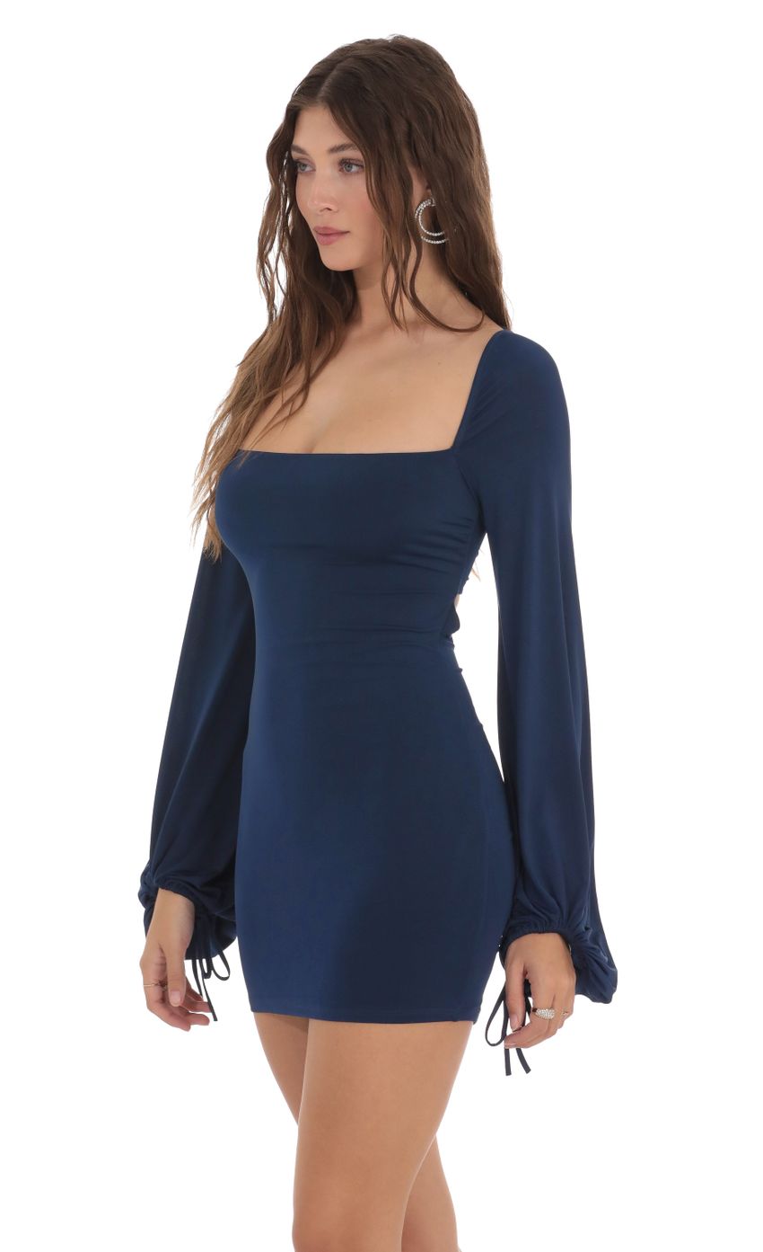 Picture Balloon Sleeve Bodycon Dress in Navy. Source: https://media.lucyinthesky.com/data/Dec23/850xAUTO/249c4aa0-d036-4cfd-8fc5-1a0d6cdf216a.jpg