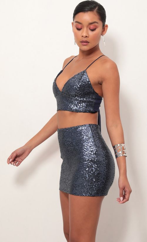 Picture Bel-air Two Piece Set In Sequin Navy. Source: https://media.lucyinthesky.com/data/Feb19_1/500xAUTO/781A8484.JPG