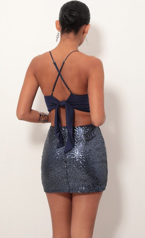 Picture Bel-air Two Piece Set In Sequin Navy. Source: https://media.lucyinthesky.com/data/Feb19_1/500xAUTO/781A8497.JPG