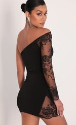 Picture Nika Asymmetric Lace Dress in Black. Source: https://media.lucyinthesky.com/data/Feb20_1/150xAUTO/781A1892.JPG