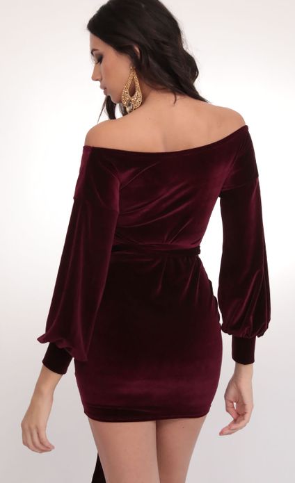 wine velvet gown