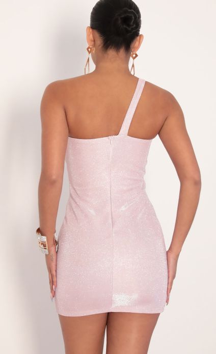 pink keyhole dress