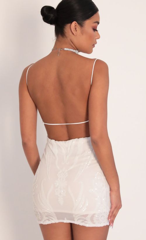 Picture Starstruck Strappy Dress in White. Source: https://media.lucyinthesky.com/data/Feb20_1/500xAUTO/781A3513.JPG