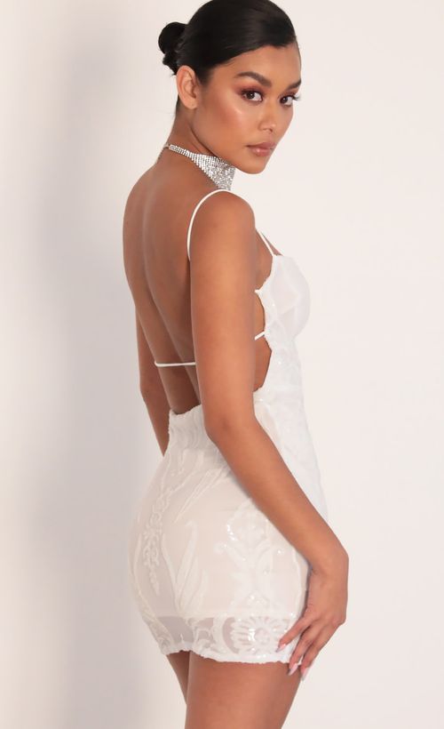 Picture Starstruck Strappy Dress in White. Source: https://media.lucyinthesky.com/data/Feb20_1/500xAUTO/781A3516.JPG